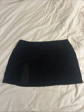 Princess Polly Black Mini Skirt with Side Slit